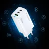 Wozinsky GaN 65W Töltő 2xUSB-C USB Porttal és 65W CC Kábellel - Fe-5907769383922 10 kép