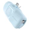 Wozinsky WF16-YCS 5000mAh 15W USB-C Mini Powerbank beépített USB-C kábellel és Apple Watch töltővel - Kék