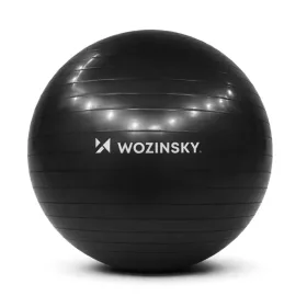 Wozinsky WGB65BB gimnasztikai edzőlabda 65 cm - fekete-5907769384103 1 kép