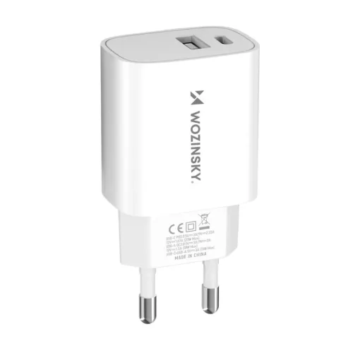Wozinsky WGWCW USB-A USB-C 20W hálózati töltő - fehér-5907769308369 2 kép