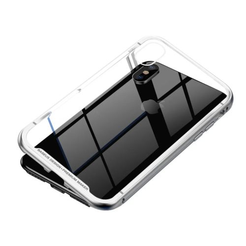 iPhone Xs Max Baseus mágneses tok ezüst/áttetsző-6953156286016 1 kép
