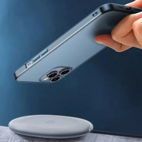 iPhone 12 Pro MAX Baseus Frosted Glass tok fekete (WIAPIPH67N-WS01)-6953156228719 5 kép
