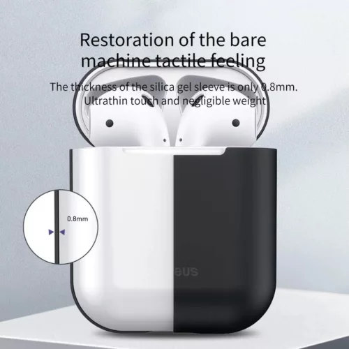 Baseus Airpods 1/2 Ultravékony szilikon tok pink (WIAPPOD-BZ04)-6953156295148 6 kép