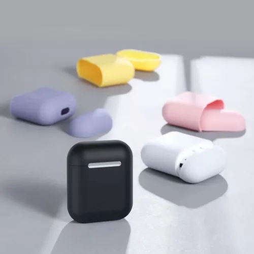 Baseus Airpods 1/2 Ultravékony szilikon tok pink (WIAPPOD-BZ04)-6953156295148 7 kép