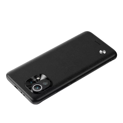 Xiaomi Mi 11 Baseus Alloy Leather tok kameravédelemmel fekete (WIXM11-6953156206106 5 kép