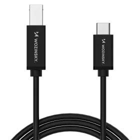Wozinsky WKDDY2S USB-B - USB-C Kábel 2m - Fekete-5907769376641 2 kép