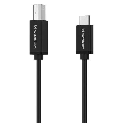Wozinsky WKDDY2S USB-B - USB-C Kábel 2m - Fekete-5907769376641 4 kép