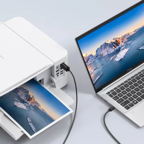 Wozinsky WKDDY2S USB-B - USB-C Kábel 2m - Fekete-5907769376641 6 kép