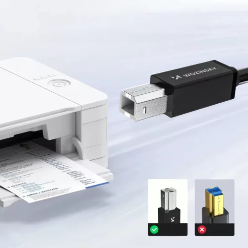 Wozinsky WKDDY2S USB-B - USB-C Kábel 2m - Fekete-5907769376641 9 kép