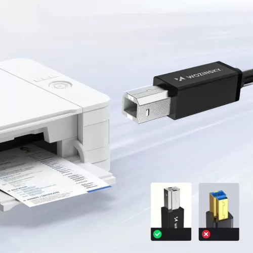 Wozinsky WKDDY3S USB-B - USB-A 480Mb/s Kábel 2m - Fekete-5907769376634 9 kép