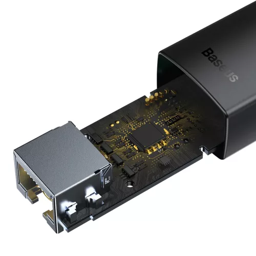 Baseus USB - RJ45 (100 Mbps) átalakító adapter (WKQX000001) fekete-6932172606022 3 kép