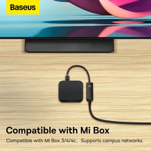 Baseus USB - RJ45 (100 Mbps) átalakító adapter (WKQX000001) fekete-6932172606022 10 kép