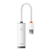 Baseus USB - RJ45 (100 Mbps) átalakító adapter (WKQX000002) fehér