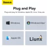 Baseus USB - RJ45 (100 Mbps) átalakító adapter (WKQX000002) fehér-6932172606039 5 kép