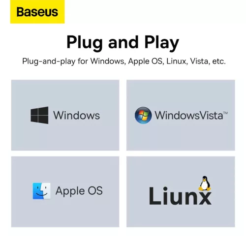 Baseus USB - RJ45 (100 Mbps) átalakító adapter (WKQX000002) fehér-6932172606039 5 kép