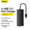 Baseus Adapter HUB - USB - 4xUSB3.0 - 25cm (WKQX030001) fekete-6932172606183 3 kép