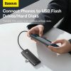 Baseus Adapter HUB - USB - 4xUSB3.0 - 25cm (WKQX030001) fekete-6932172606183 8 kép