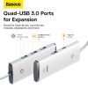 Baseus Adapter HUB - USB - 4xUSB3.0 - 2m (WKQX030202) fehér-6932172606237 3 kép