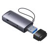 Baseus Lite Series adapter SD / TF USB memóriakártya olvasó szürke-6932172608194 10 kép