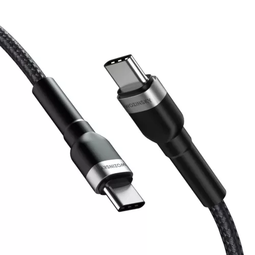 Wozinsky WNBCC1 USB-C / USB-C PD 65W kábel 1 m - fekete-5907769308734 2 kép