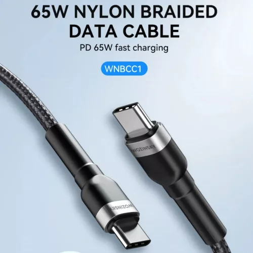 Wozinsky WNBCC1 USB-C / USB-C PD 65W kábel 1 m - fekete-5907769308734 6 kép