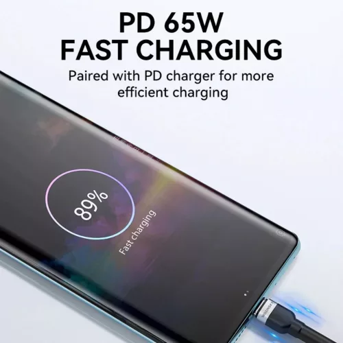 Wozinsky WNBCC1 USB-C / USB-C PD 65W kábel 1 m - fekete-5907769308734 7 kép