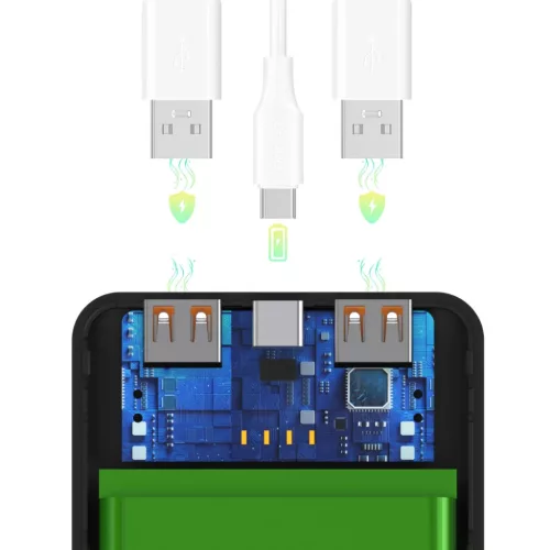 Powerbank Wozinsky Wpower WPBBK-3 10000 mAh 10W 2x USB-A 2A - fehér-5907769387739 8 kép