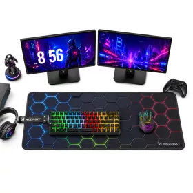   Wozinsky WPD-B800 Gaming Desk Pad 800x300mm Vízálló Mintás - Fekete