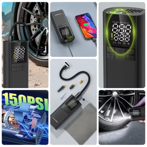 Wozinsky WPEP-8000 kompresszor, elektromos pumpa, 8000mAh power bank, -5907769384226 9 kép