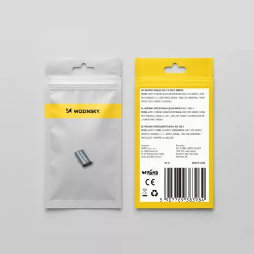 Wozinsky WPKF-01 szögletes USB-C - USB-C 40Gb/s 240W 8K OTG adapter --5907769383984 9 kép
