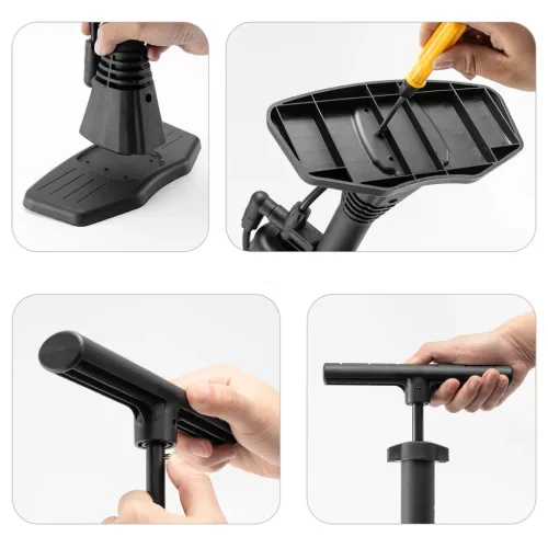 Wozinsky WPR-02 Padlóra helyezhető biciklipumpa - Fekete-5907769380792 3 kép