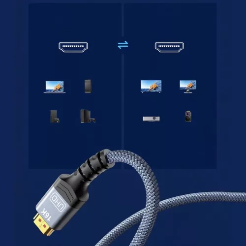 Wozinsky WPS-16AYL2S DisplayPort 2.1 kábel VESA tanúsítvánnyal 80 -5907769376672 7 kép