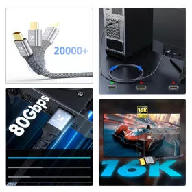 Wozinsky WPS-16AYL3S DisplayPort 2.1 Kábel VESA Tanúsítvánnyal 80 -5907769376665 2 kép