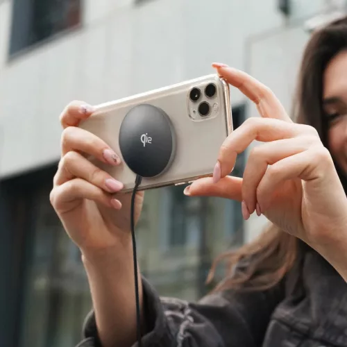 Wozinsky 15W Vezeték nélküli Qi2 Induktív Töltő - Fekete-5907769367533 3 kép