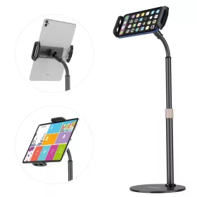   Wozinsky asztali teleszkópos telefon/tablet állvány fekete (WTHBK4)