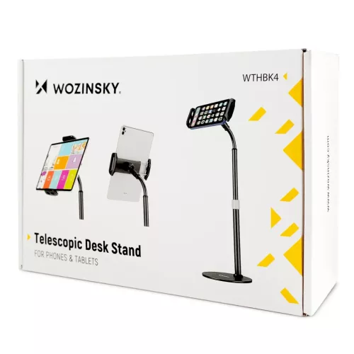 Wozinsky asztali teleszkópos telefon/tablet állvány fekete (WTHBK4)-5907769306747 10 kép