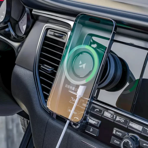 Wozinsky WUSQ-01 műszerfalra erősíthető autós telefontartó Qi t�-5907769384035 6 kép