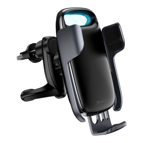 Baseus Milky Way autós 15W vezeték nélküli 15W Qi gyorstöltő automata telefon tartóval fekete (WXHW02-01)