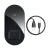 Baseus Simple 2in1 vezeték nélküli telefon és airpods Qi töltő 1-6953156212046 7 kép