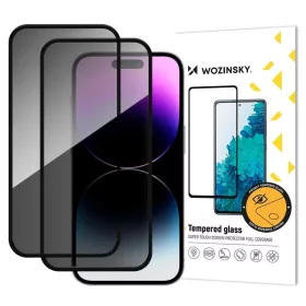    iPhone 17 Pro Wozinsky Privacy Glass üvegfólia, 2 darabos készlet üvegfólia