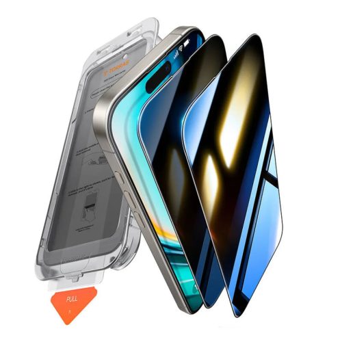 Privacy edzett üveg Install Master Privacy iPhone 16 Pro Max üvegfólia