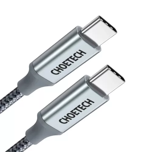 Choetech USB Type C - USB Type C kábel 5A 100W PD 480Mbps 1.8m szürk-6971824973099 9 kép
