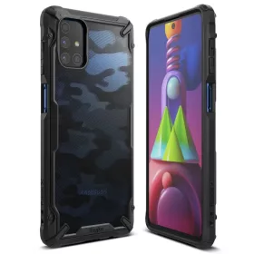 Samsung M51 tok Ringke Fusion X terepmintás fekete (XDSG0043)-8809758106956 1 kép