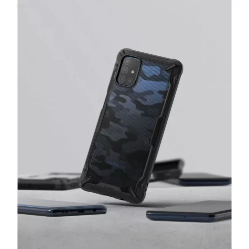 Samsung M51 tok Ringke Fusion X terepmintás fekete (XDSG0043)-8809758106956 7 kép