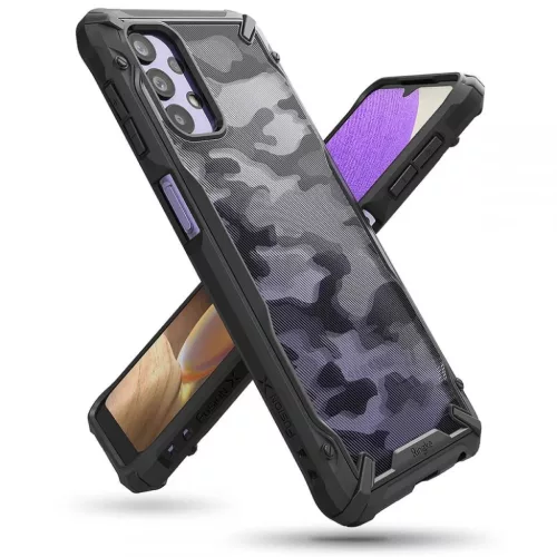 Samsung A32 5G Ringke Fusion X tok terepmintás fekete (XDSG0058)-8809785454167 3 kép