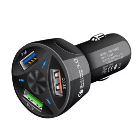 Univerzális autós töltő 3xUSB 20W/35W fekete