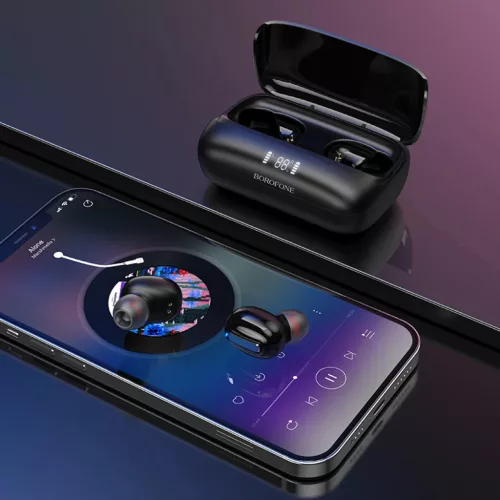 Borofone TWS Bluetooth Fülhallgató BE55 Tökéletes Fekete-6931474753687 7 kép