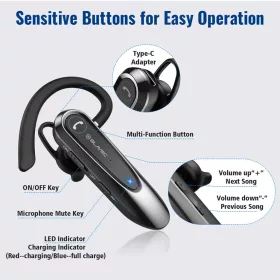 Blavec Bluetooth Headset Adventure 5 (BHAD5-B) fekete-5900217129714 2 kép
