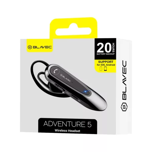 Blavec Bluetooth Headset Adventure 5 (BHAD5-B) fekete-5900217129714 4 kép
