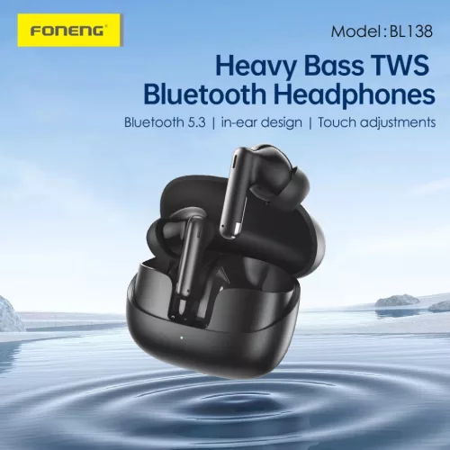 Foneng Bluetooth Fülhallgató TWS BL138 fekete-6970462511090 2 kép